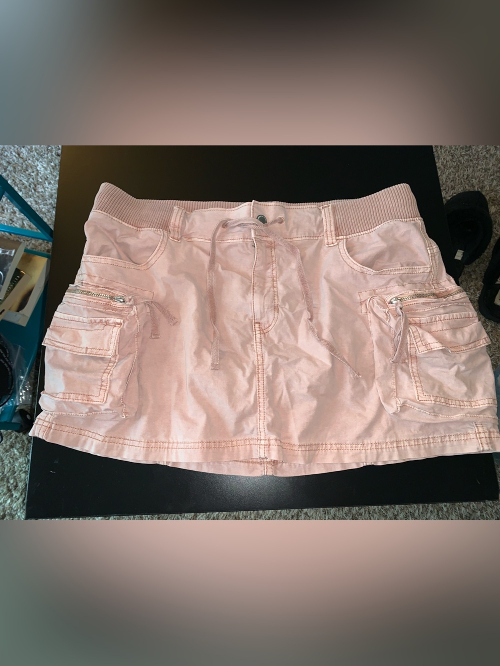 American Eagle Outfitters Blush Pink Cargo Skirt